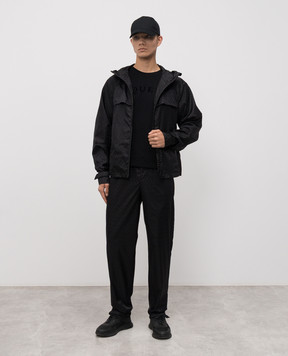 Alexander McQueen Чорна футболка з логотипом 847750QTAD5