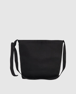 Ann Demeulemeester Черная сумка с контрастным принтом логотипа B0012729FA620