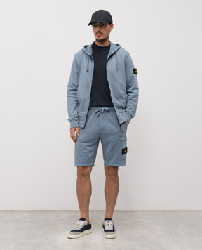 Stone Island Голубая футболка с нашивкой логотипа L1S152100027S0013