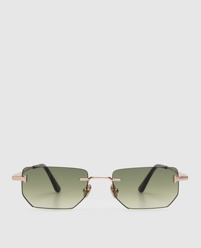 Tom Ford Золотые очки ETHAN с логотипом FT1355