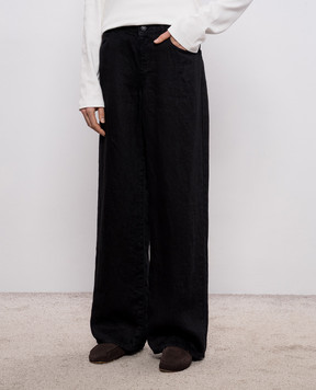 The Row Черные джинсы Eglitta из льна 6525W3654