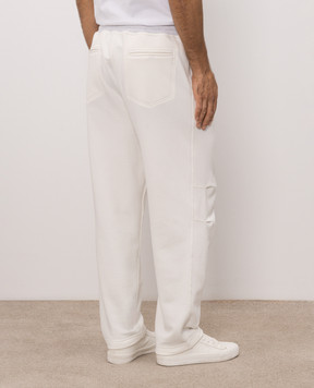 Brunello Cucinelli Спортивные штаны цвета айвори MM8263388G