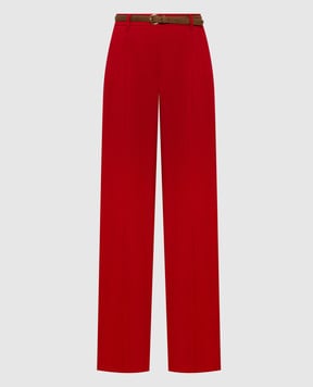 Max Mara Красные брюки MSTBACIO из шерсти MSTBACIO