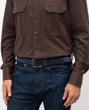 Stefano Ricci Синій замшевий ремінь N351SDA315P