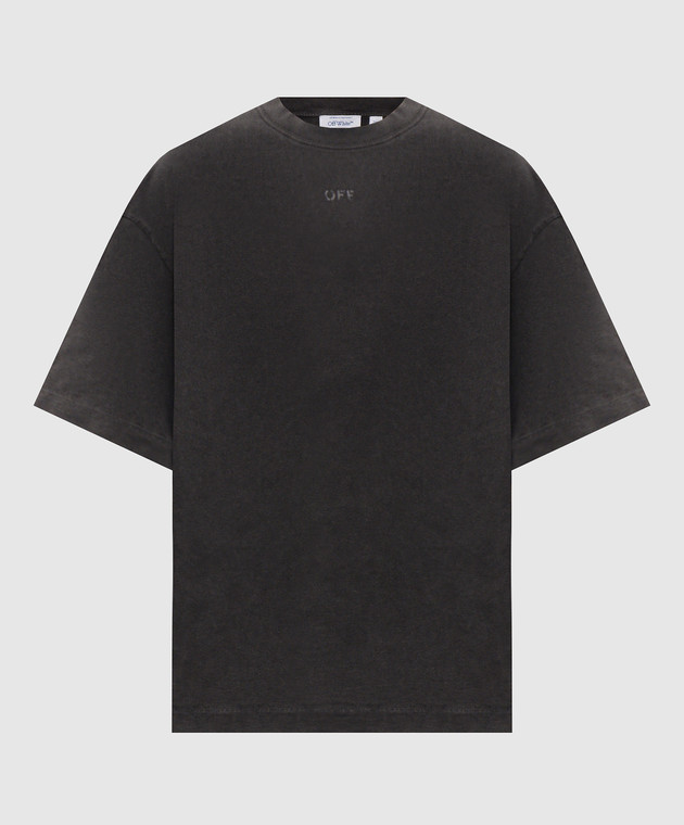 Off-White Сіра футболка принтом Swimming 44MAA120F26J00T