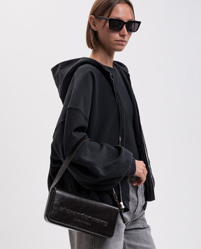 Alexander Wang Бордова шкіряна сумка з фактурним логотипом 20426K55L