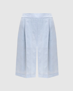 Agnona Голубые бермуды из льна T81103XU3049