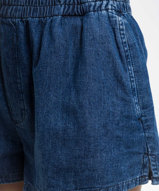 Dondup Синие джинсовые шорты с монограммой DP856DFE323DMC5 изображение 5