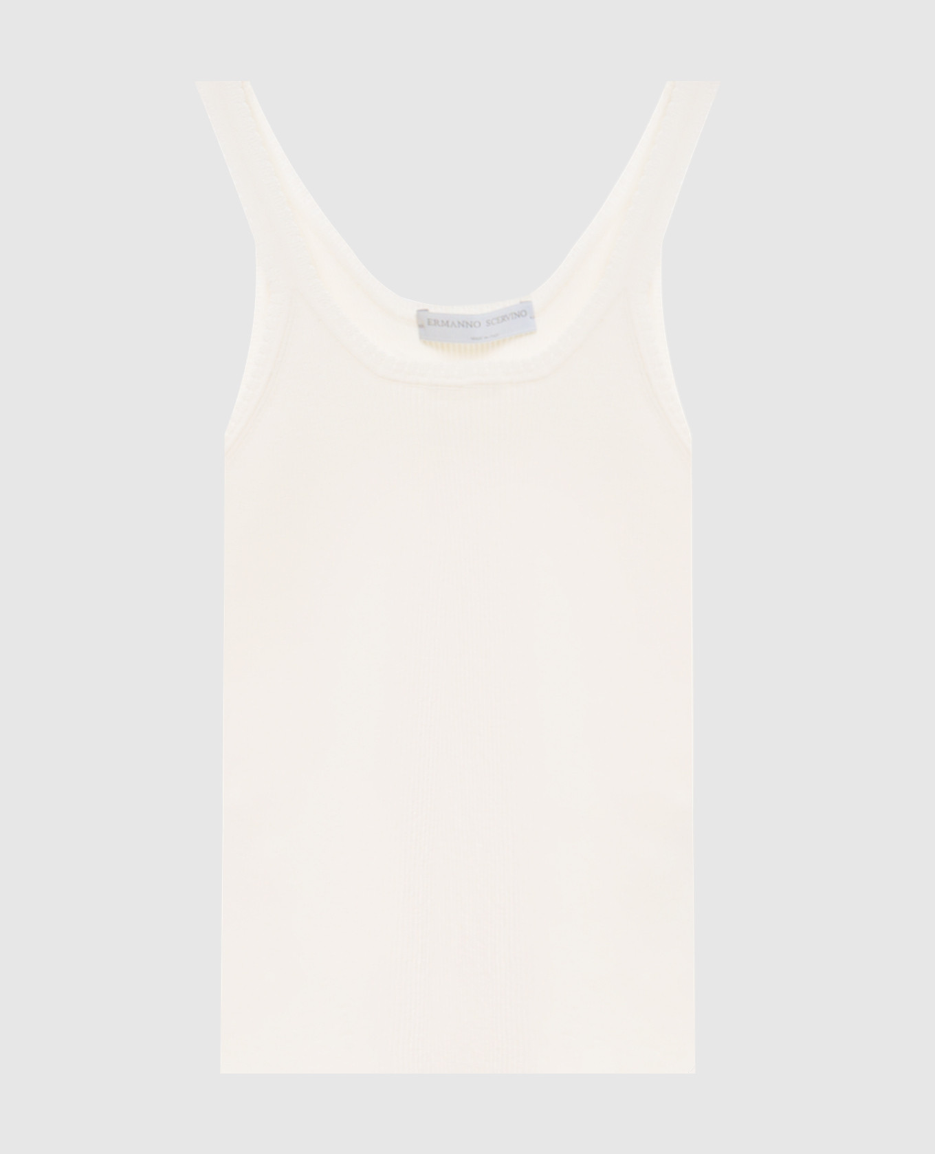 Топ цвета айвори в рубчик