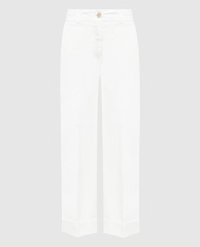 Peserico Білі штани з відворотами M04998T2300800