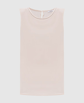 Peserico Бежевый топ из шелка S08893D07325