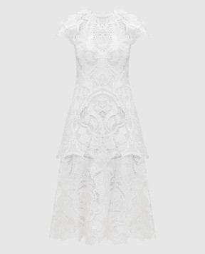 Simkhai Белое платье миди Laura из кружева SI1099H
