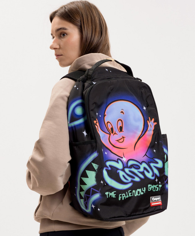 Sprayground Детский черный рюкзак Casper Ghost Shark 910B9108NSZ изображение 2