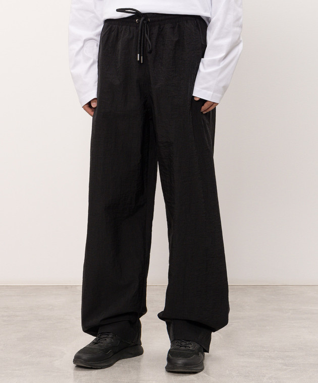 Off-White Черные спортивные брюки с принтом 44MCJ03QF26F001001 изображение 3