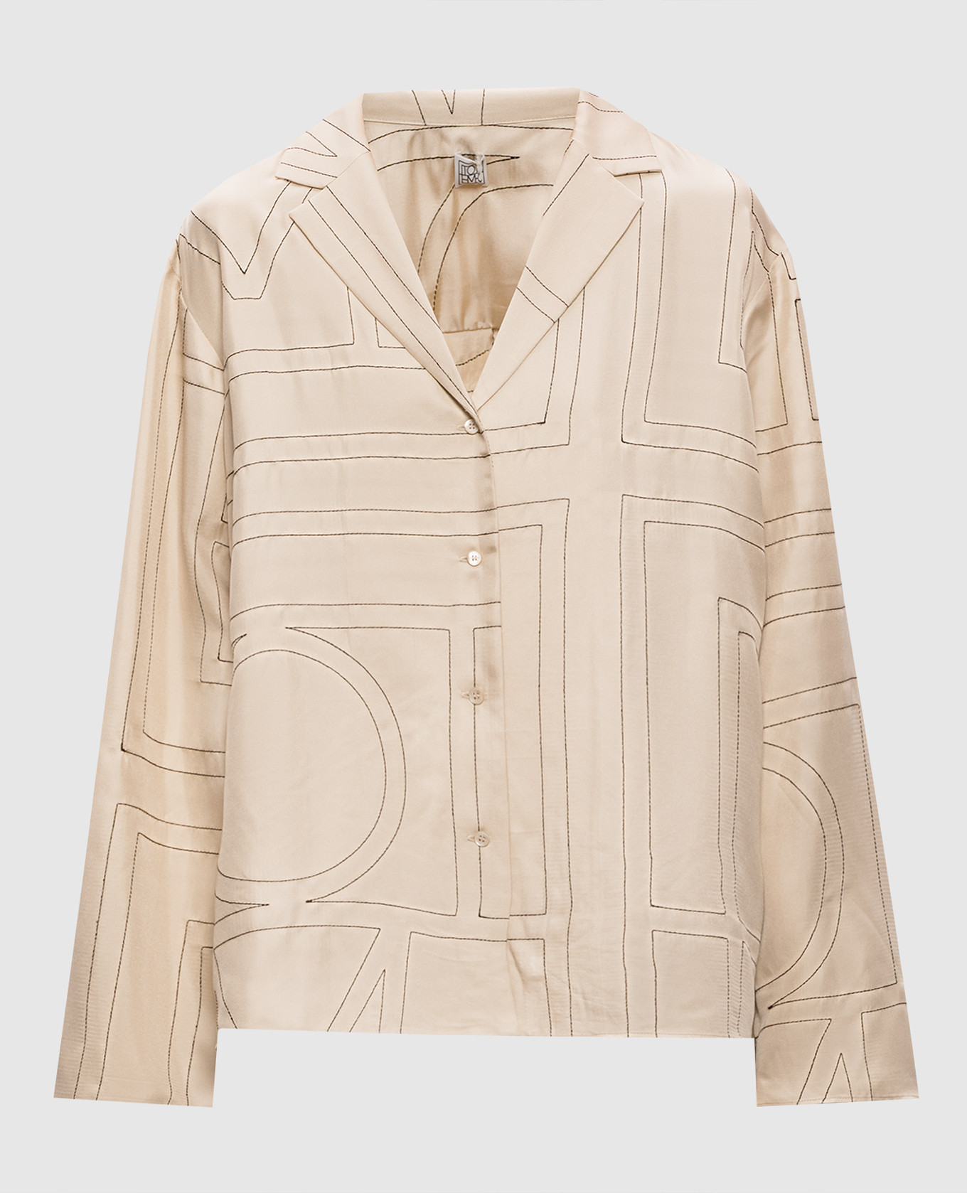 Бежевая блуза из шелка