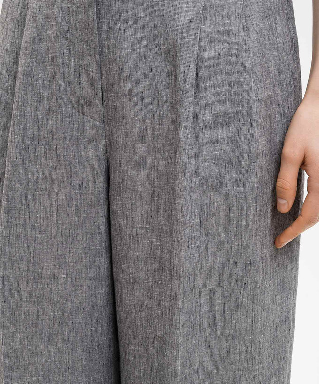 Peserico Сірі штани з льону P0433302629 зображення 5