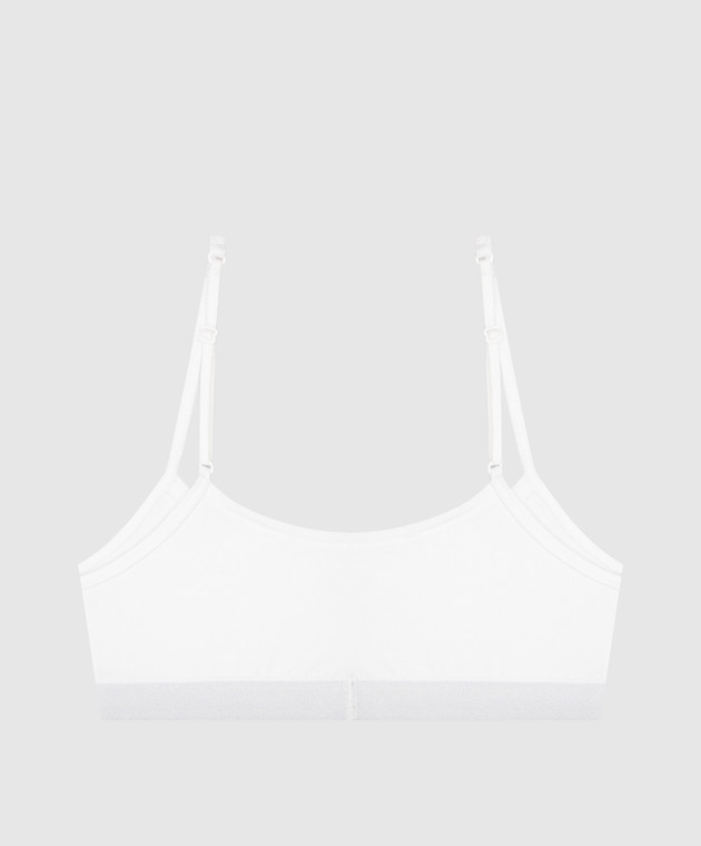 Maison Margiela MM6 Белый топ с эмблемой MKRG80060 изображение 2