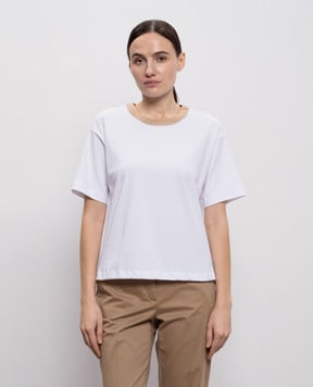 Peserico Белая футболка с кулиской A06737J00070B