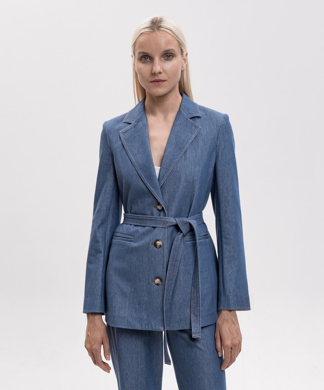Max Mara Синій джинсовий жакет ODISSEA MMLODISSEA зображення 3