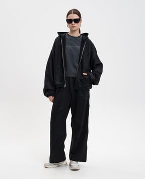 Alexander Wang Серая футболка с принтом логотипа 1CC3251103