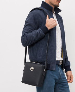 Stefano Ricci Синя шкіряна сумка з емблемою у вигляді голови орла ND155GTPVD
