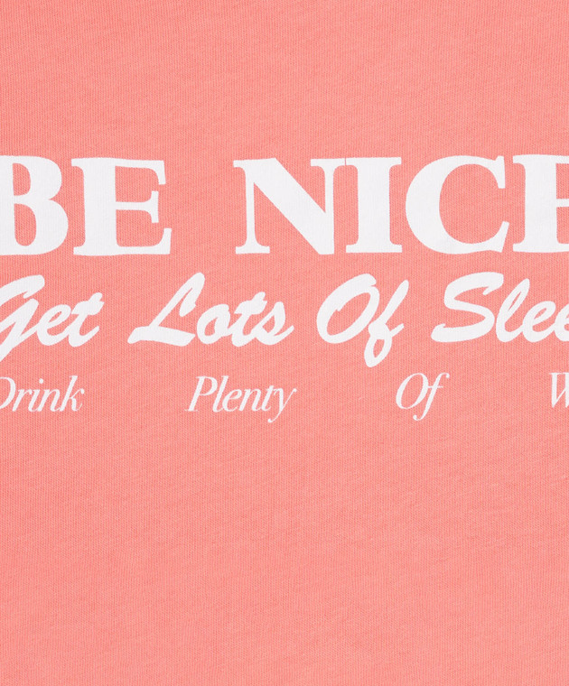 Sporty & Rich Дитяча рожева футболка Be Nice TO048712003PI22 зображення 3