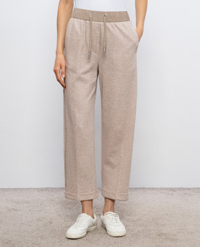 Peserico Бежеві меланжеві спортивні штани P04340J05667A