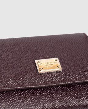 Dolce&Gabbana Фиолетовый кожаный портмоне с логотипом BI0770A1001