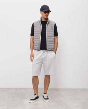 Brunello Cucinelli Сірі меланжеві шорти MM8313242G