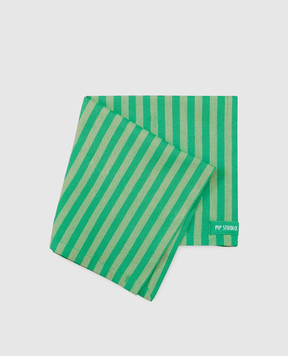 New Edition Набір зелених сервірувальних серветок Stripes з логотипом 51067035