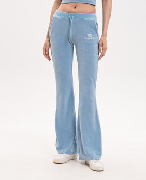 Sporty & Rich Голубые велюровые спортивные штаны Juicy PA067716690BL50