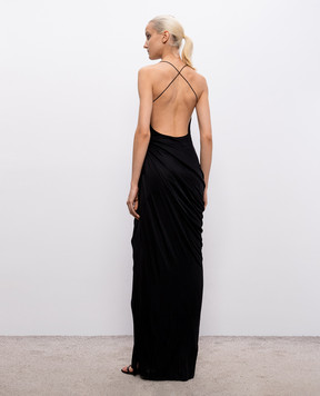 Versace Чорна сукня з драпіруванням 10246921A12497