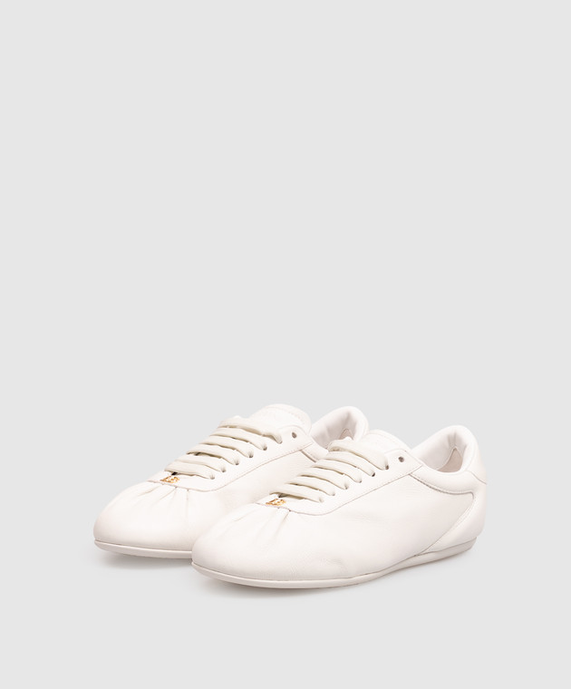 Dolce&Gabbana Белые кожаные кроссовки Ballet CK2485A3O78 изображение 2