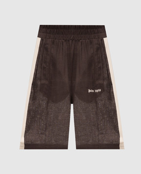 Palm Angels Коричневые шорты из льна PMCB05CS26FAB001