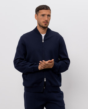 Brunello Cucinelli Синяя спортивная куртка MM8319072G