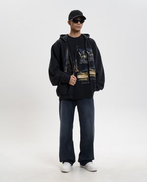 Vetements Чорна футболка Paris ME76TR244Bm