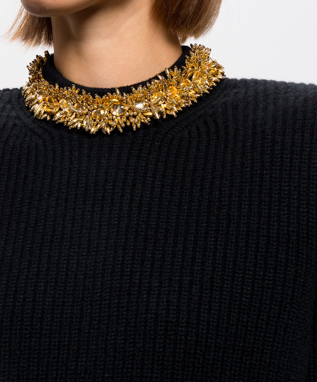Balmain Черный свитер из шерсти и кашемира PU0000000010 изображение 5