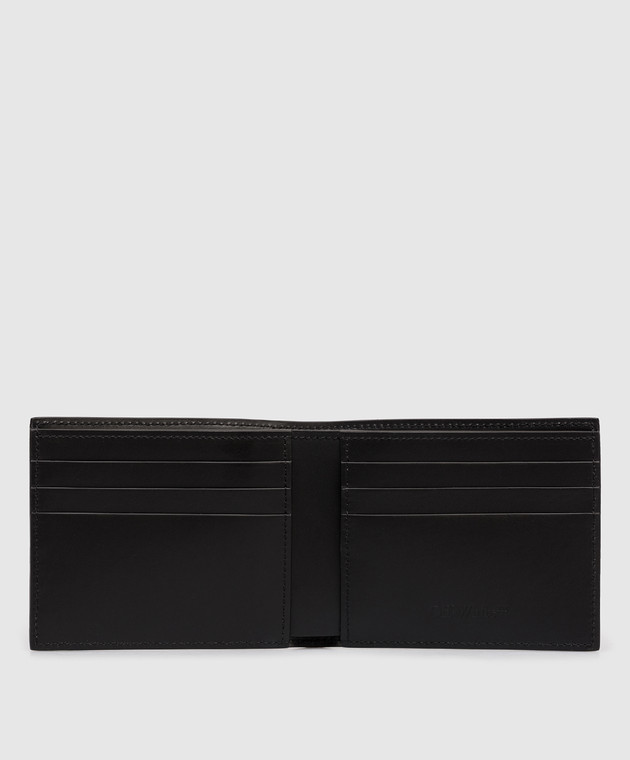 Off-White Чорне шкіряне портмоне з емблемою OMNC098C99LEA001 зображення 2