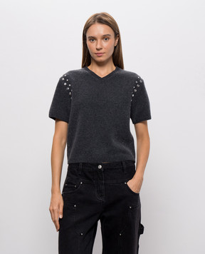 3.1 Phillip Lim Сірий топ з вовною F26270640WHF