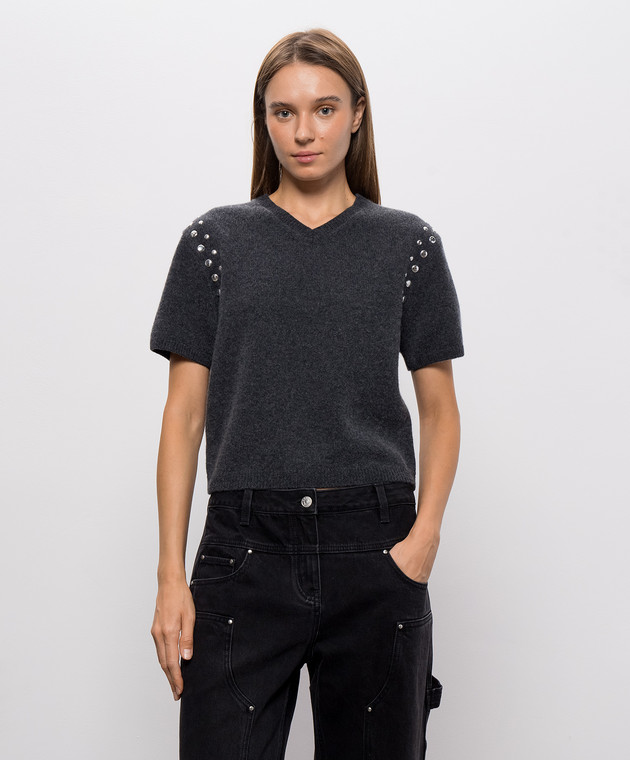 3.1 Phillip Lim Сірий топ з вовною F26270640WHF зображення 3