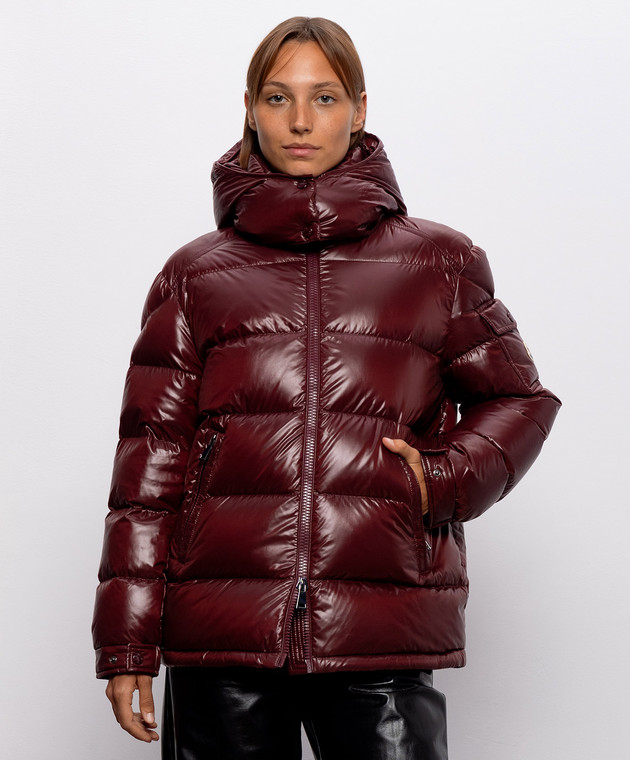 Moncler Бордовый пуховик Maire L20931A0014268950 изображение 3