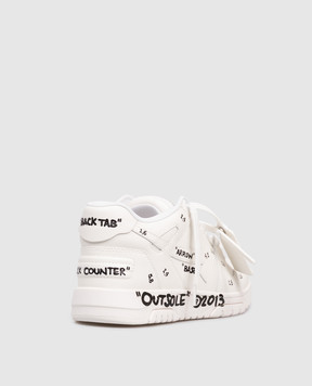 Off-White Белые кожаные кроссовки Out Of Office OWIA259F25LEA007