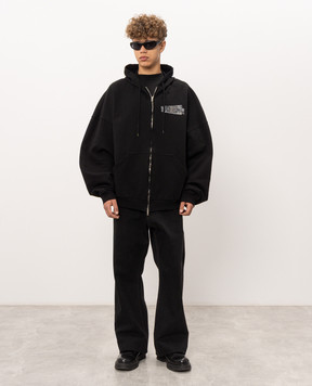 Balenciaga Черная спортивная куртка Silver Tape A009EATVVE3
