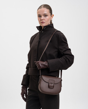 Santoni Коричнева шкіряна сумка-месенджер з логотипом DFBBA2775ENTFYN