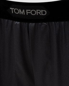 Tom Ford Сірі боксери із шовку з логотипом T4LE41010