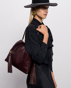 Etro Бордовая кожаная сумка-кисет KALISPERA WP1B0039AP466