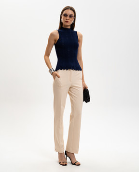 Twinset Синій топ в рубчик 261TP3052