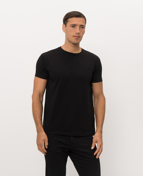 Trussardi Чорна футболка з вишивкою емблеми G0228000123NMTS01J01