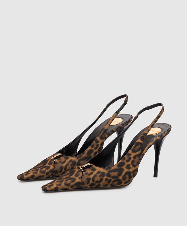 Saint Laurent Слингбеки BABYLONE BRETEUIL с леопардовым принтом 839657AAC9R изображение 2
