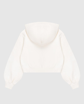 Dolce&Gabbana Детская бежевая спортивная куртка с вышивкой монограммы DG L5JWCWG7PVI812+